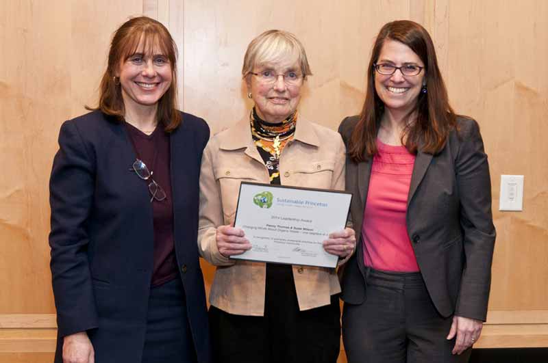 Penny accepting the Sustainable Princeton Leadership Award