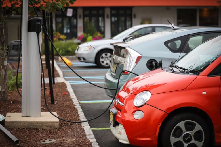 EVs at charging station