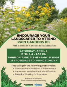 English landscaper workshop flyer for homeowners