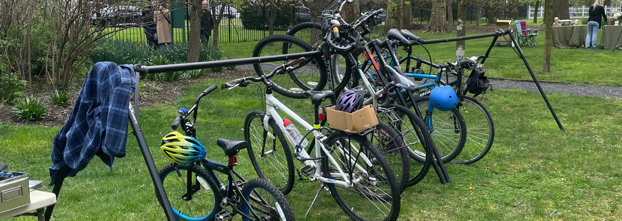 bikes in a bike rack