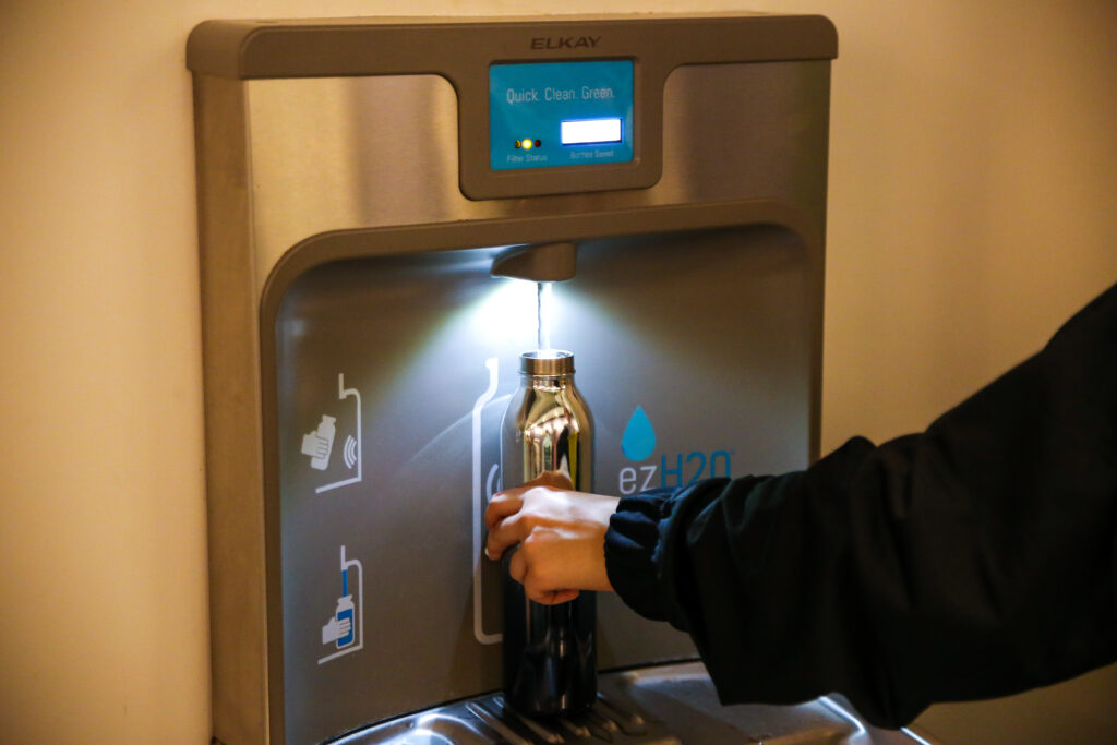 sensor activated water fountain