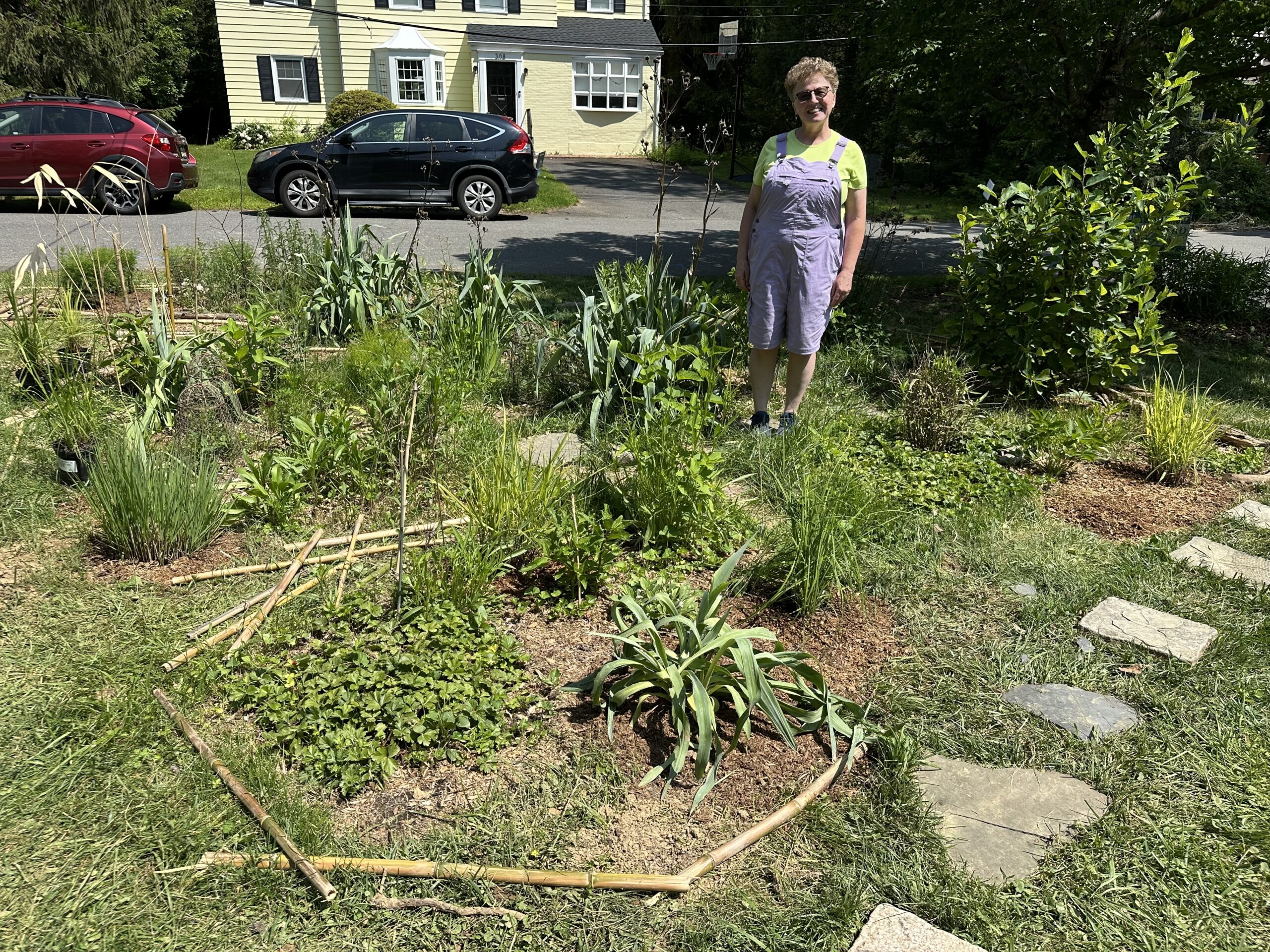 Terri in her garden
