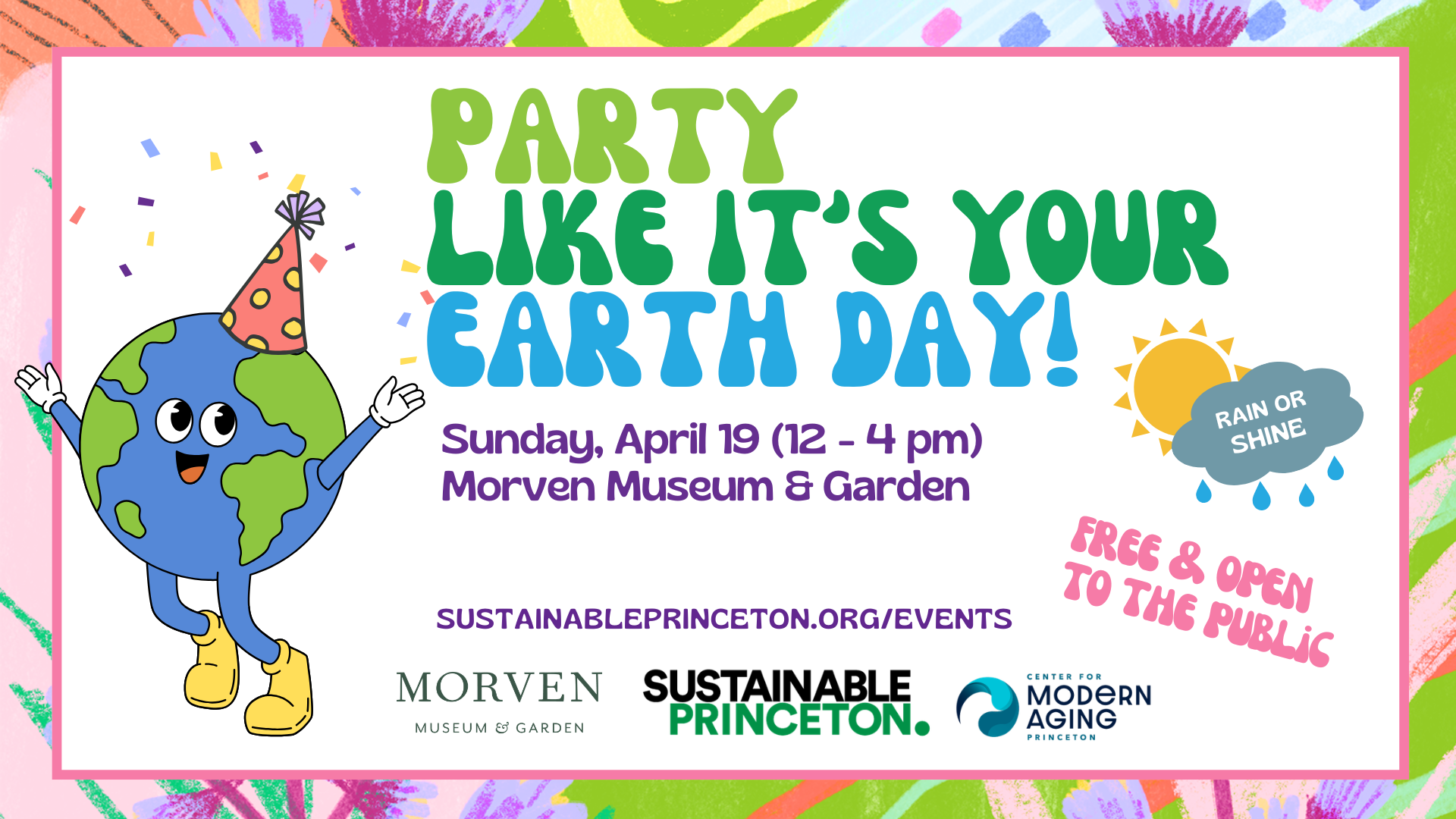 Earth Day Celebration banner with CMAP