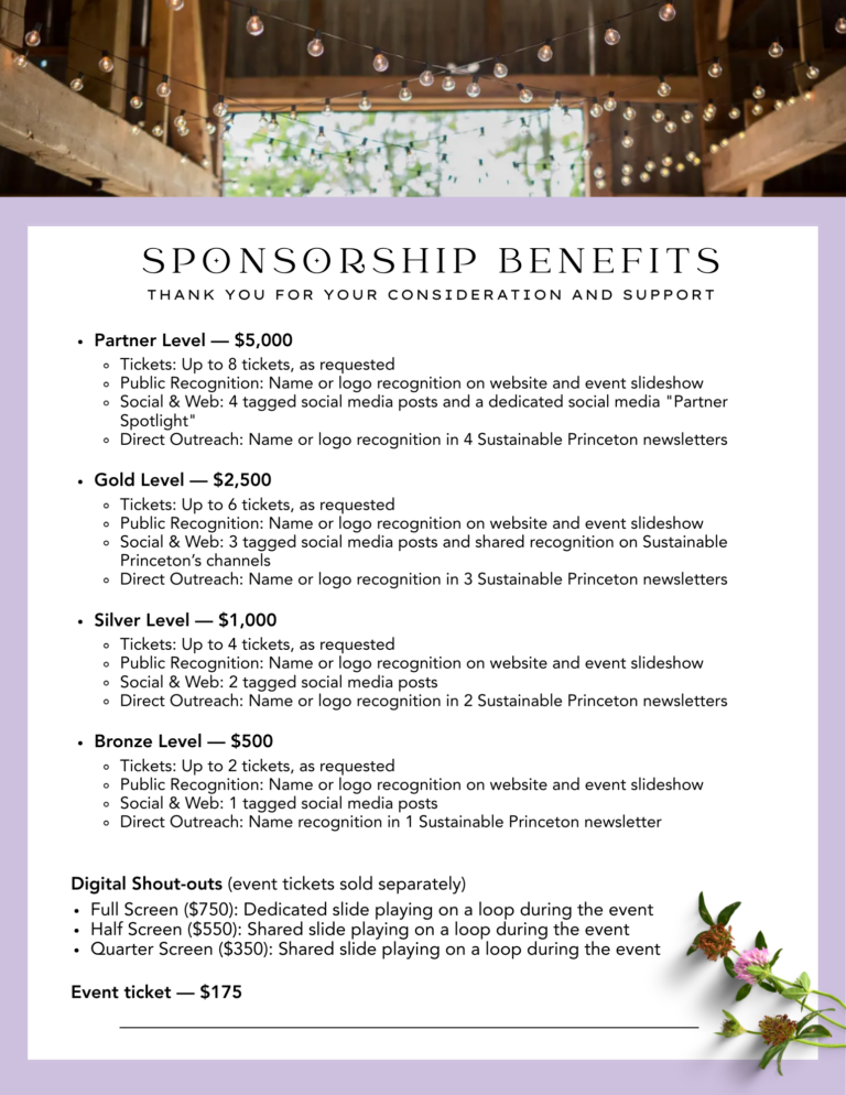 Fundraiser 2026 Sponsorship Packages