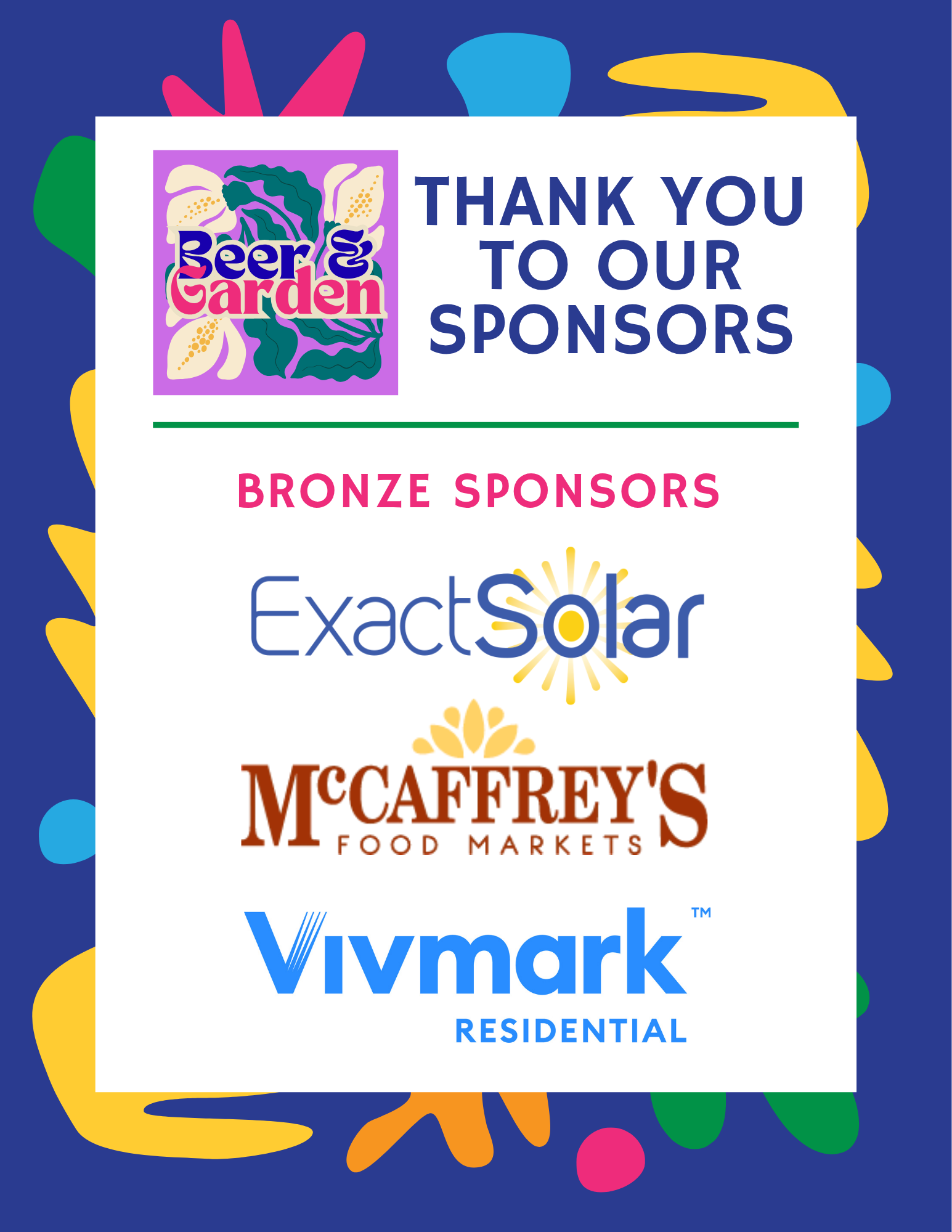 Sponsorships for Beer & Garden 2026